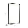 Flash Furniture Jada 40 x 30 Decorative Wall Mirror - Rounded Corners, Matte Black HMHD-22M198YBN-BK-GG